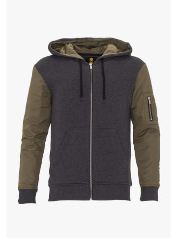 PLUS EIGHTEEN Herren Kapuzenjacke in Schwarz Melange