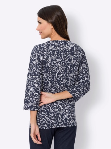 Sieh an! Freizeitshirt in marine-ecru-bedruckt