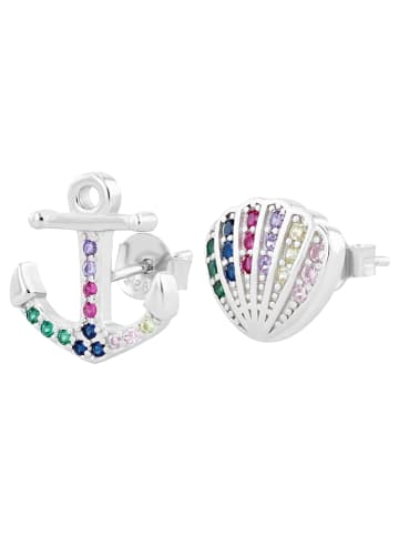 Adeliás Damen Ohrringe – Ohrstecker aus 925 Silber in silber