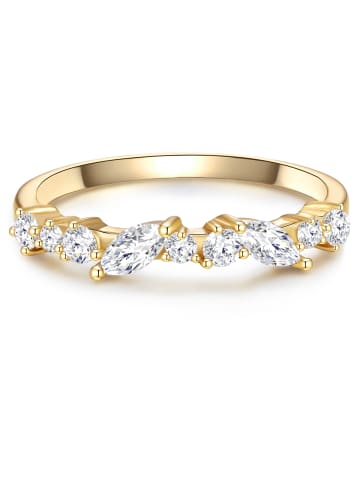 Glanzstücke München Ring aus Sterling Silber mit Zirkonia in gelbgold
