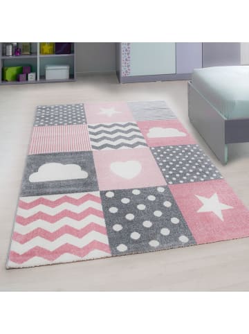 Kinder Teppich Kikki in Pink