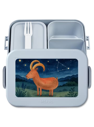 Mr. & Mrs. Panda Bentobox Sternzeichen Steinbock Design ohne Spruch in Blau Pastell