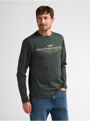 Petrol Industries Langarmshirt mit Printprint millwall in Grün