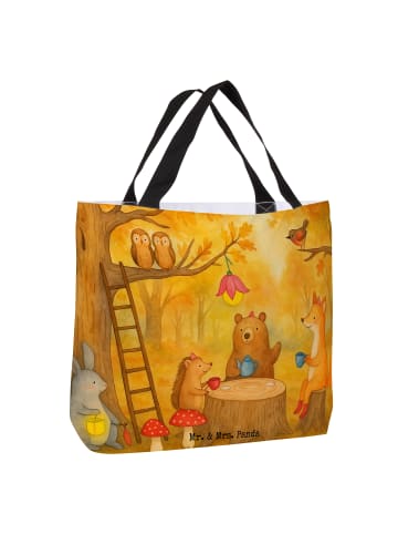 Mr. & Mrs. Panda Schultertasche Waldtiere Picknick Design ohne S... in Weiß