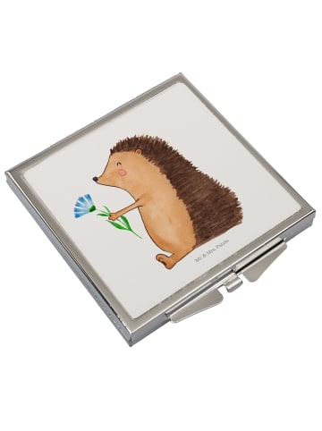Mr. & Mrs. Panda Schminkspiegel Igel Blumen ohne Spruch in Weiß