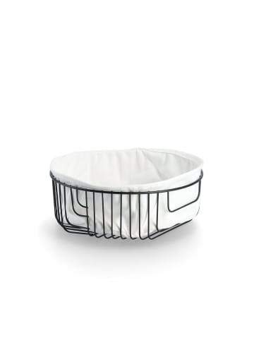 Zeller Brotkorb in Schwarz, (B) 24 x (H) 8 x (L) 24 cm