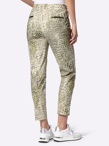 Heine Jerseyhose in khaki-sand-bedruckt