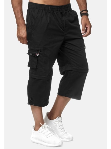 LMC Cargo Shorts Zip Hose 3/4 Schlupfhose Verstellbare Beinlänge in Schwarz