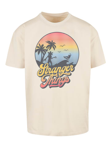 F4NT4STIC Oversize T-Shirt Stranger Things LA Gradient in sand