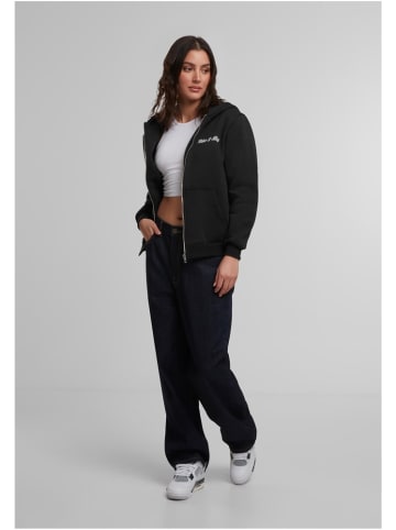 Mister Tee Hoodie "Rise & Slay Ladies Fluffy Zip Hoody" in Schwarz