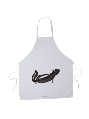 Mr. & Mrs. Panda Gastro-Schürze Stinktier Yoga ohne Spruch in Weiß