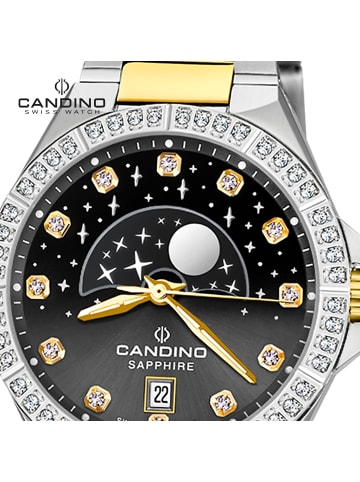 Candino Analog-Armbanduhr Candino Elegance silber, gold mittel (ca. 34mm)