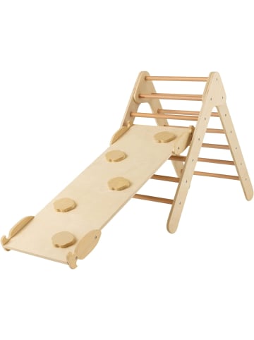 COSTWAY Kletterdreieck ab 1 Jahren in Beige