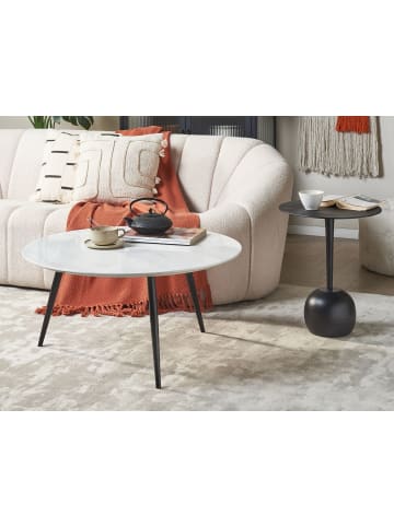 Beliani Couchtisch EFFIE in Weiß/Schwarz - (W) 79 x (H) 40 x (L) 79 cm