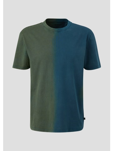 QS T-Shirt kurzarm in Olive-petrol