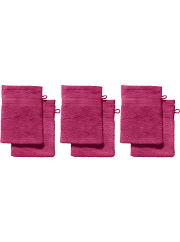 REDBEST Frottier Waschhandschuh 6er-Pack Chicago in fuchsia