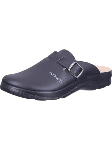FlyFlot Klassische Hausschuhe, Clogs ohne Absatz in schwarz