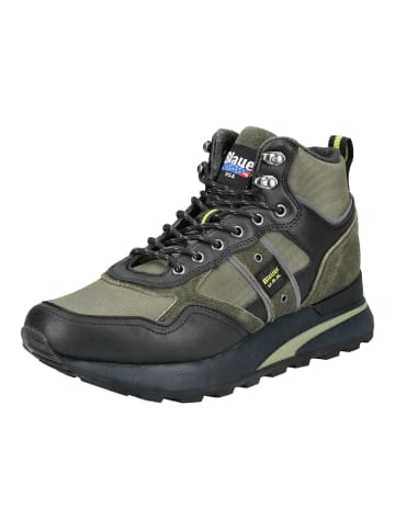 BLAUER USA Stiefelette in Grün/Schwarz