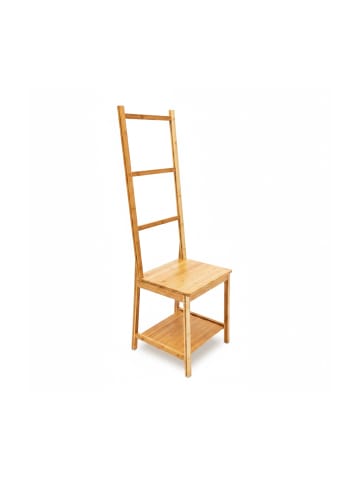 relaxdays Kleiderstuhl in Natur - (B)40 x (H)133 x (T)42 cm