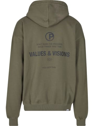 PEGADOR Kapuzenpullover in washed faded olive