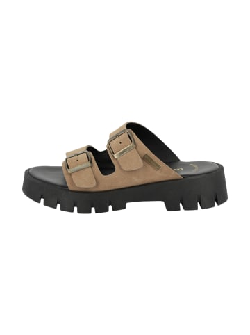 Les Tropéziennes par M Belarbi Tiamo-Sandalen mit Absatz aus Leder Braun