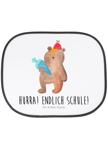 Mr. & Mrs. Panda Sonnenblende Auto Bär Schultüte mit Spruch in Weiß