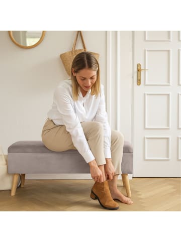 relaxdays Sitzbank in Creme - (B)110 x (H)40 x (T)40 cm