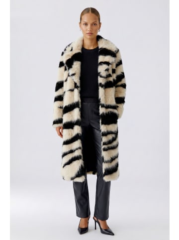 Wintermantel in offwhite black