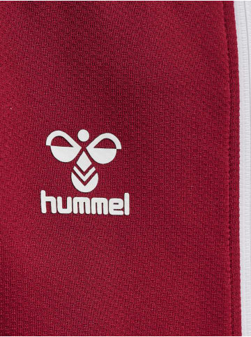 Hummel Reißverschluss Kapuzenpullover Hmllead Kinder in BIKING RED