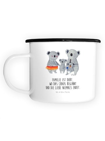 Mr. & Mrs. Panda XL Emaille Tasse Koala Familie mit Spruch in Weiß