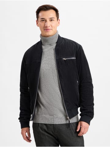 Finshley & Harding Lederjacke in marine