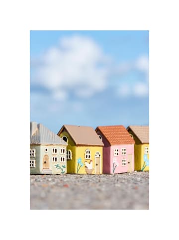 IB Laursen Teelichthäuser Nyhavn 4er Set Mini | Skandinavische Häuser in diver