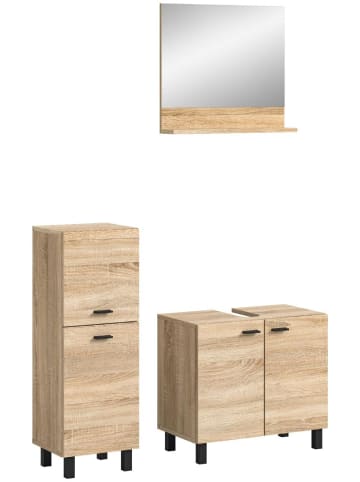 ebuy24 Badmöbelset Boston (3-teilig) Eiche 102 x 33 cm