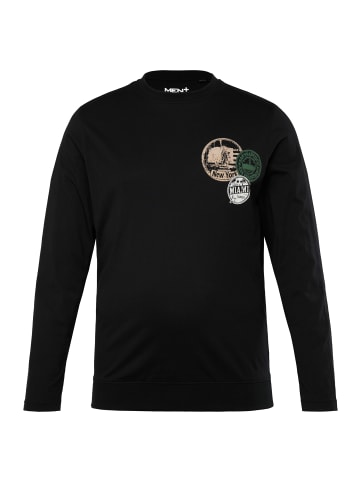 Men Plus Kurzarm T-Shirt in schwarz