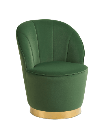 Beliani Sessel ALBY in Grün/Gold - (W) 56 x (H) 72 x (L) 61 cm