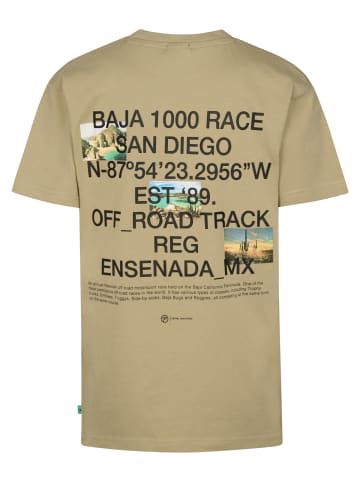 Petrol Industries T-Shirt mit Rückenprint Arena in Braun