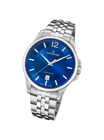 Candino Analog-Armbanduhr Candino Classic silber groß (ca. 42mm)