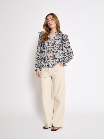 Peppercorn Bluse in Limestone Gray Print