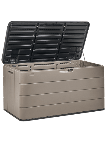 Beliani Truhe MILIES in Braun/Schwarz - (W) 116 x (H) 60 x (L) 60 cm