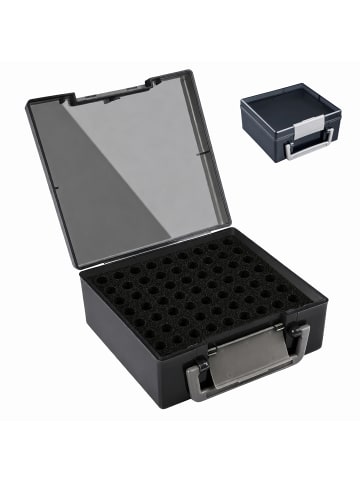 relaxdays Batteriebox in Grau - (B)17 x (H)8 x (T)16 cm