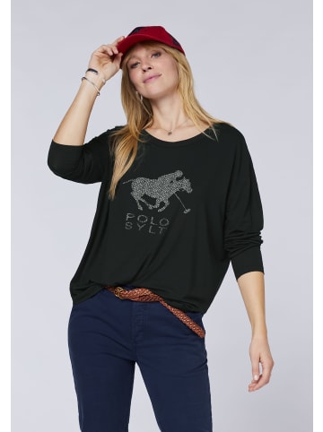 Polo Sylt Langarmshirt in Schwarz