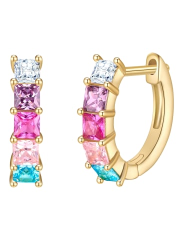 Yokoamii Ohrringe aus Messing mit Zirkonia in gelbgold