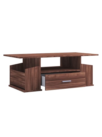 VCM  Holz Sofatisch Couchtisch Schublade Junata in Kern-Nussbaum