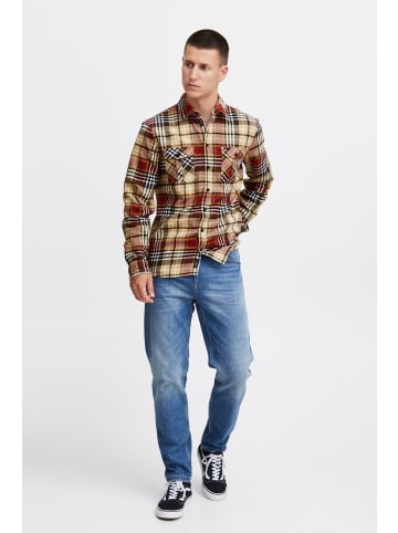 BLEND Langarmhemd shirt 20716080  Kariertes Langarmhemd mit zwei Brusttaschen in Schwarz