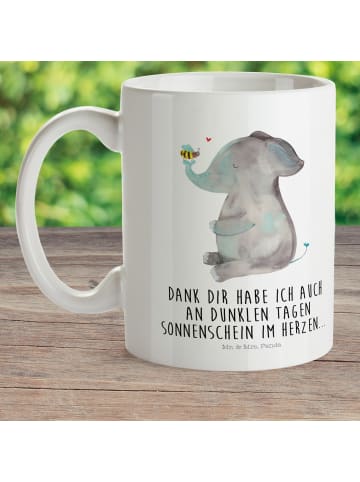 Mr. & Mrs. Panda Kindertasse Elefant Biene mit Spruch in Weiß