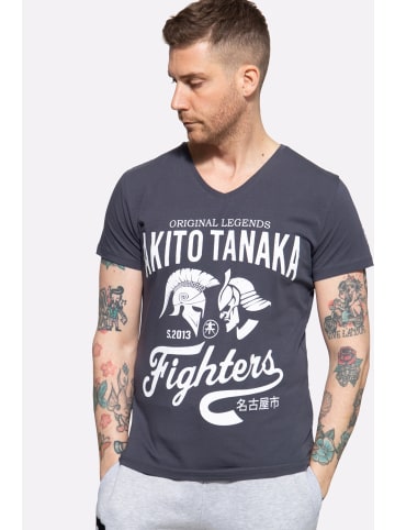 Akito Tanaka Akito Tanaka T-Shirt mit Frontprint Gladiator Fighters in anthrazit