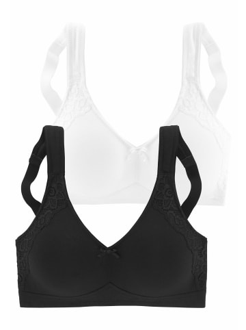 PETITE FLEUR Soft-BH in schwarz+weiß