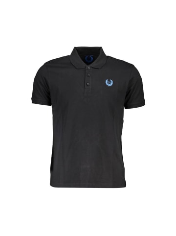 GianMarco Venturi Schwarzes Baumwoll-Polohemd