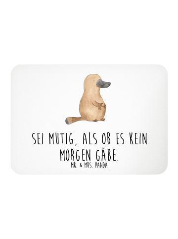 Mr. & Mrs. Panda Magnet Schnabeltier Mut mit Spruch in Weiß