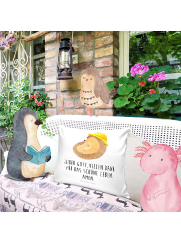 Mr. & Mrs. Panda kuschelkissen 40x40 Igel Beten mit Spruch in Weiß